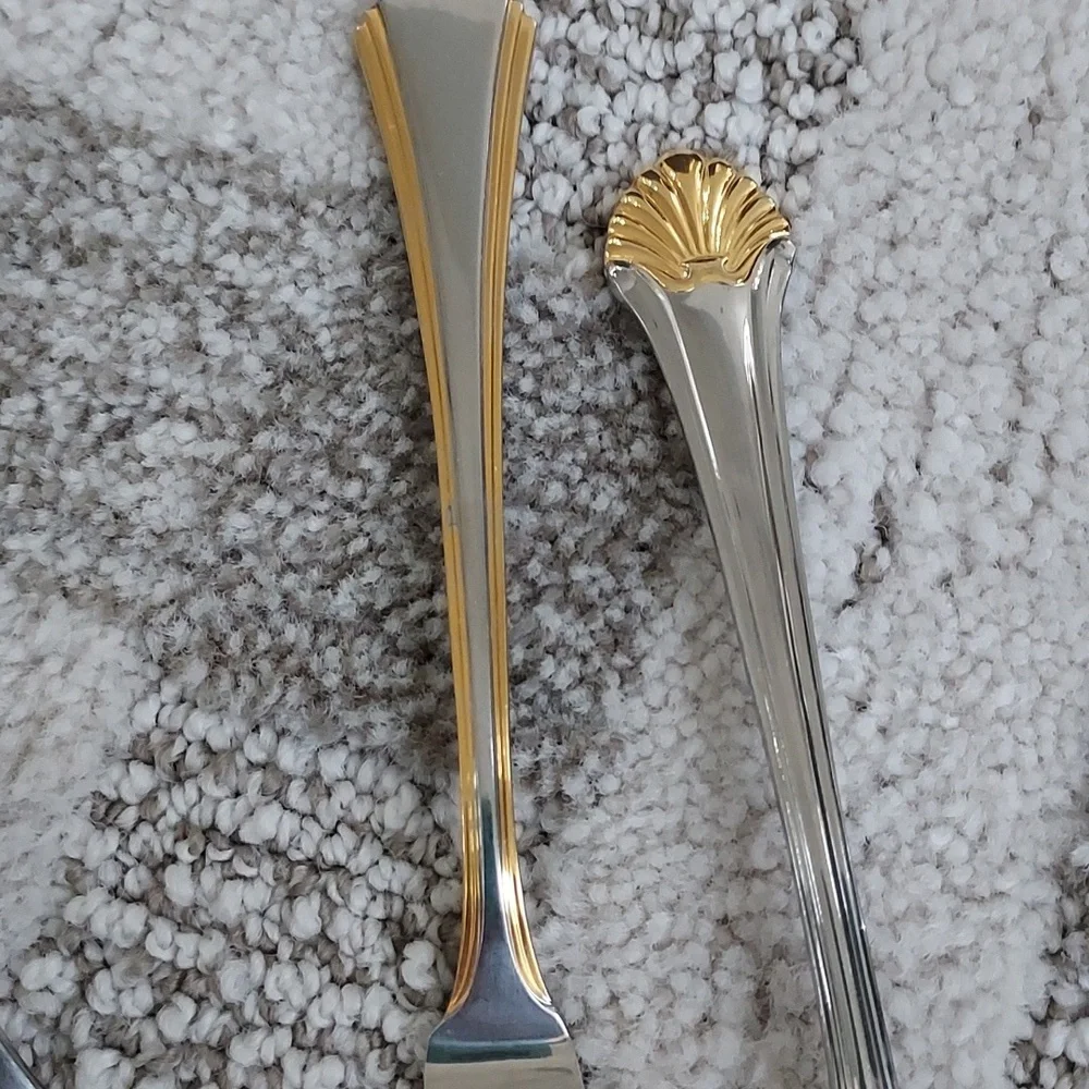 Reed & Barton Silver and Gold Utensil Set